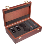 KM 184 mt Stereo set Neumann - lot de 2 KM 184 noirs appairés avec pinces et bonette