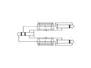 CA-MJSJM3 KLOTZ CABLES - Cordon MiniJack 3,5mm vers 2 Jack 6,35mm Mono 3m