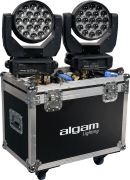 MW1915Z  FC DUO Algam lighting - Pack de 2 lyres Led Zoom 19X 15W en flightcase