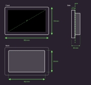NATOUCH-1 Tablette murale 7'' intégrable pour contrôleur Stick ou dina