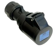 Prise P17 femelle 32A 3 points 240V IP44 noire