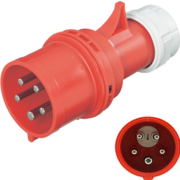 Prise P17 Mâle 16A 5 broches avec inverseur de phase