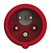 Socle P17 male 32A inverseur de phase