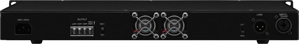 Amplificateur de puissance mono public adress 1 x 240W ligne 70 / 100v Monacor PA-924S