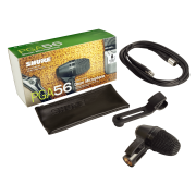 PGA56 Shure - Micro dynamique cardioïde pour batterie avec pince et câble XLR