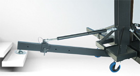 Pied à treuil noir ASD ALT 550 hauteur 5.50m charge 225Kg