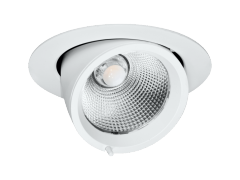 Downlight encastré orientable et inclinable Beneito et faure Pixel 30W blanc chaud dimmable
