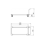 PLT-TROLL Contestage - Chariot de transport pour 10 praticables 2m x 1m