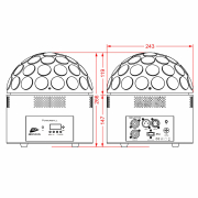 Powerball Color Blanc JB SYSTEMS Jeu de lumière LED contrôle en DMX