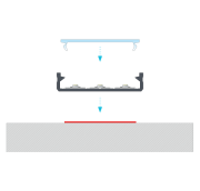 Profilé aluminium double de surface SOLIS Noir anodisé longueur 2m