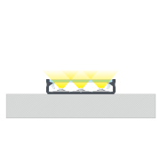 Profilé aluminium double de surface SOLIS Noir anodisé longueur 2m