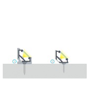 Profilé aluminium d'angle TypeC noir 23x11 mm pour ruban de led largeur max 12mm barre de 2m