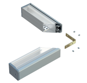 Profilé aluminium pour ruban led double UNICO blanc laqué longueur 2m