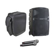 Pack Racer 120 F8 Audiophony Enceinte autonome Bluetooth 10 pouces 120W RMS + 1 Housse + 2 Micros Main