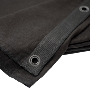 Rideau noir 6m(Long) 3m(Haut) Certifié B1 avec oeillets acier ourlé.