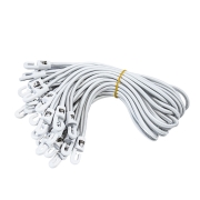 Lot de 25 garcettes blanches pour rideau accroche sur tube longueur 250mm