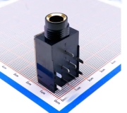 Embase jack 6.35mm stéréo PJ-604A avec contacts (9pins) - boîtier à souder sur carte et montage panneau