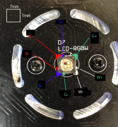 Led cms smd RGBW LZ4 pour lyre type Starway Servocolor 500