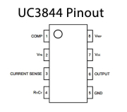 UC3844N Contrôleur PWM 450KHz