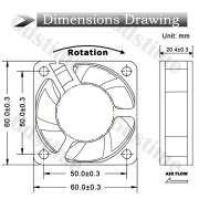 Ventilateur 24V 60 X 60 X 20mm