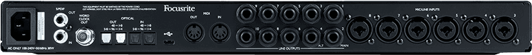 SCARLETT3-18I20 Focusrite  - interface audio USB-C midi Spdif optique 18 entrées 20 sorties