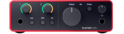 SCARLETT4 Solo Studio Focusrite - Pack Carte son 2 entrées 2 sorties 192KHz + micro statique + casque studio