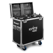 Set IGNITE400 Beamz-pro - Pack de 2 Lyres LED 400W BSW 3en1 CMY Flight Case