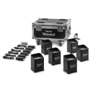 SET BBP62 BeamZ Pro – Pack de 6 projecteurs sur batteries 6X12W IP65 avec Flight de charge