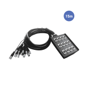 SNAKE 2159 Power Acoustics - Accessoires - Boîtier de scène 15m 12 IN/12 OUT métallique