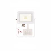 Projecteur Led étanche blanc avec détecteur de mouvement Beneito et faure SKY 10W blanc neutre 4000K 1000 lumens