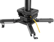 Support plafond pour vidéoprojecteur, Orientable et inclinable, Hauteur réglable 70-117 cm, Coloris Noir