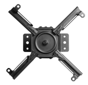 Support plafond pour vidéoprojecteur, Orientable et inclinable, Hauteur réglable 70-117 cm, Coloris Noir