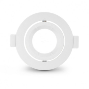 Plafonnier encastrable pour MR16 50mm orientable blanc perçage à 70mm