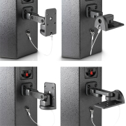 Support mural de fixation d'enceinte orientable noir LD Systems SAT WMB 10 B max 10kg