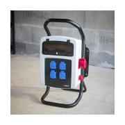 Support métallique pour coffret de chantier 13 modules - Noir