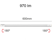 Tube fluo à LED T8 60cm Blanc chaud 3000K 10W