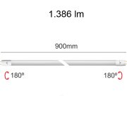 Tube fluo à LED T8 90cm Blanc chaud 3000K 14W