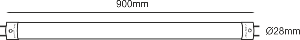 Tube fluo à LED T8 90cm Blanc chaud 3000K 14W