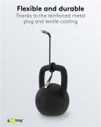 USBC-USBC Goobay Câble USB-C vers USB-C Textile 1m – Charge Rapide 60W avec Connecteurs Métalliques