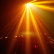 Effet led Cameo UVO Wash RGBA, lumière noire, strobo, flower, laser bicolore musical et DMX