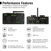 ZOOKEEPER Monkey Banana - Système de contrôle audio symétrique avec entrées USB bluetooth rca et XLR.