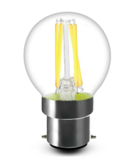 Ampoule led à filament B22 sphérique claire 4W 827 dimmable