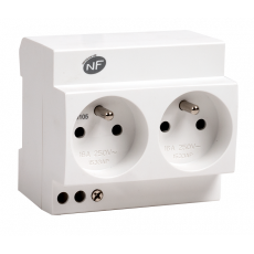 Double prise modulaire 2P+T 16A