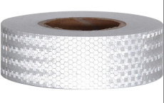 Bande Adhésive réfléchissante blanche visible à 500m rouleau 45mm x 50m