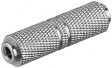 Adaptateur coupleur mini jack femelle 3.5 stéréo vers Mini jack femelle 3.5 stéréo acier