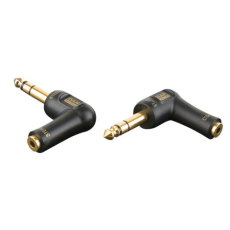 adaptateur JACK 6.35 Stereo male vers jack 3.5 femelle coudé