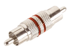 Adaptateur RCA mâle vers RCA mâle Bague rouge