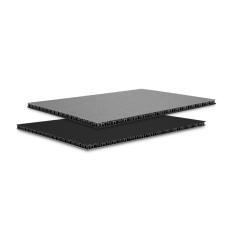 Adam Hall Hardware 0568 BG - Panneau alvéolaire en polypropylène SolidLite® noir / gris 6,8 mm, 2500 x 1250 mm