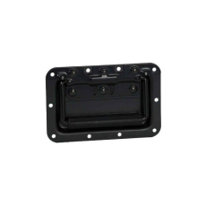 Adam Hall Hardware 34082 BLK - Poignée Encastrable médium à Ressort noir Cuvette 8 mm