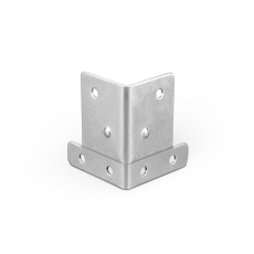 Adam Hall Hardware 40433 - L-Corner 60 mm x 50 mm Angled for 6111, Galvanized